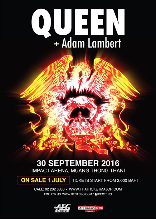 Queen - Adam Lambert to perform in Bangkok