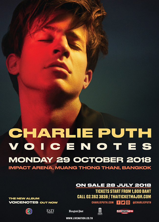Charlie Puth Voicenotes World Tour 2018 Live in Bangkok 
