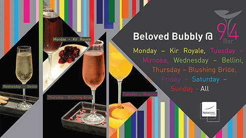 Treat yourself to a magnificent cocktail of the day with Beloved Bubbly at 94 Bar