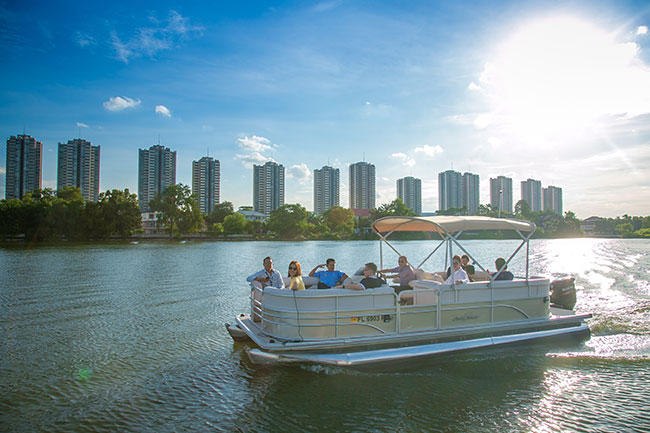 IMPACT offers an exclusive experience with Pontoon Boat