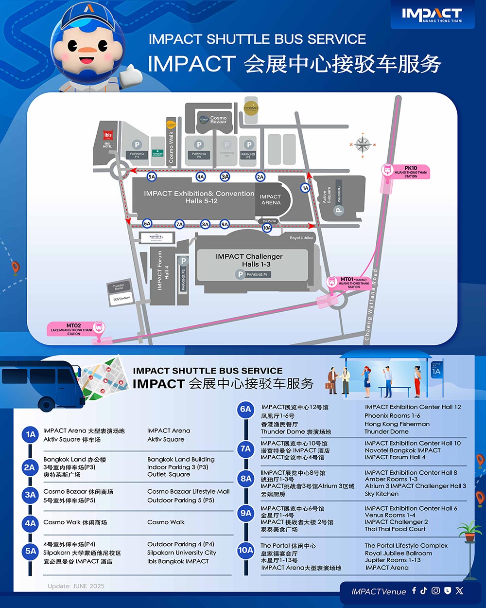 IMPACT Shuttle Bus Map