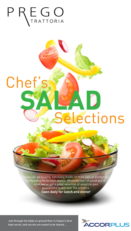 Let’s enjoy Chef’s Salad Selection at Prego Trattoria, Novotel Bangkok IMPACT