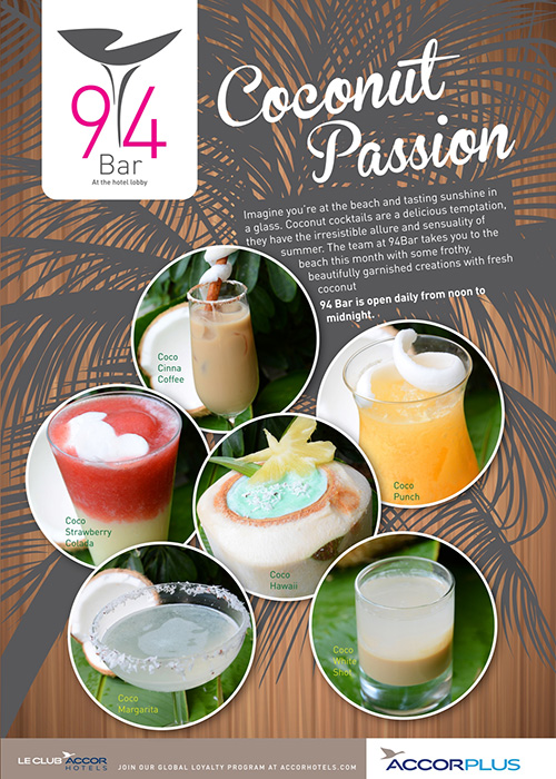 Coconut Passion promotion at 94 Bar, Novotel Bangkok IMPACT